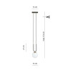 Lampa wisząca GLAM 1 BLACK/OPAL 1112/1 EMIBIG