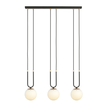 Lampa wisząca GLAM 3 BLACK/OPAL 1112/3 EMIBIG