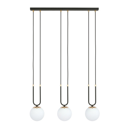 Lampa wisząca GLAM 3 BLACK/OPAL 1112/3 EMIBIG