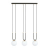 Lampa wisząca GLAM 3 BLACK/OPAL 1112/3 EMIBIG