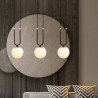 Lampa wisząca GLAM 3 BLACK/OPAL 1112/3 EMIBIG