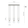 Lampa wisząca GLAM 3 BLACK/OPAL 1112/3 EMIBIG