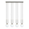 Lampa wisząca GLAM 4 BLACK/OPAL 1112/4 EMIBIG