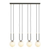 Lampa wisząca GLAM 4 BLACK/OPAL 1112/4 EMIBIG