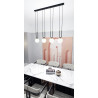 Lampa wisząca GLAM 4 BLACK/OPAL 1112/4 EMIBIG