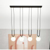 Lampa wisząca GLAM 4 BLACK/OPAL 1112/4 EMIBIG