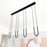 Lampa wisząca GLAM 4 BLACK/OPAL 1112/4 EMIBIG