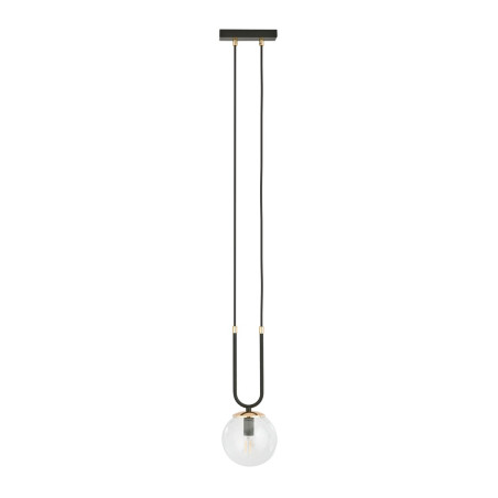 Lampa wisząca GLAM 1 BLACK/TRANSPARENT 1114/1 EMIBIG