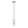 Lampa wisząca GLAM 1 BLACK/TRANSPARENT 1114/1 EMIBIG