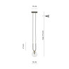 Lampa wisząca GLAM 1 BLACK/TRANSPARENT 1114/1 EMIBIG