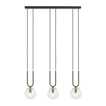 Lampa wisząca GLAM 3 BLACK/TRANSPARENT 1114/3 EMIBIG