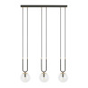 Lampa wisząca GLAM 3 BLACK/TRANSPARENT 1114/3 EMIBIG