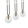 Lampa wisząca GLAM 3 BLACK/TRANSPARENT 1114/3 EMIBIG
