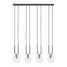 Lampa wisząca GLAM 4 BLACK/TRANSPARENT 1114/4 EMIBIG