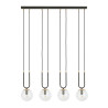 Lampa wisząca GLAM 4 BLACK/TRANSPARENT 1114/4 EMIBIG