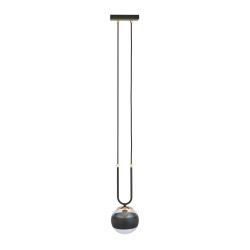 Lampa wisząca GLAM 1 BLACK/STRIPE 1113/1 EMIBIG