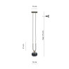 Lampa wisząca GLAM 1 BLACK/STRIPE 1113/1 EMIBIG
