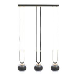 Lampa wisząca GLAM 3 BLACK/STRIPE 1113/3 EMIBIG