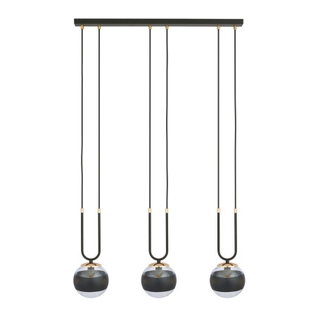 Lampa wisząca GLAM 3 BLACK/STRIPE 1113/3 EMIBIG