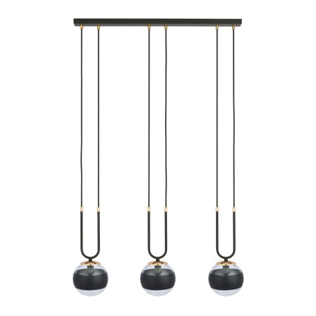 Lampa wisząca GLAM 3 BLACK/STRIPE 1113/3 EMIBIG