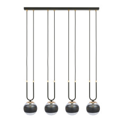 Lampa wisząca GLAM 4 BLACK/STRIPE 1113/4 EMIBIG