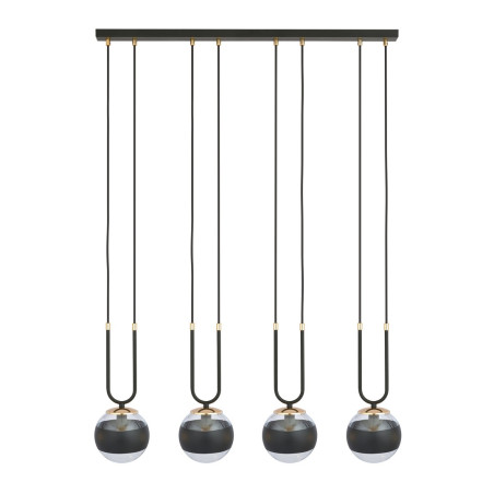 Lampa wisząca GLAM 4 BLACK/STRIPE 1113/4 EMIBIG