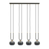 Lampa wisząca GLAM 4 BLACK/STRIPE 1113/4 EMIBIG