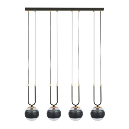 Lampa wisząca GLAM 4 BLACK/STRIPE 1113/4 EMIBIG