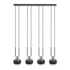 Lampa wisząca GLAM 4 BLACK/STRIPE 1113/4 EMIBIG