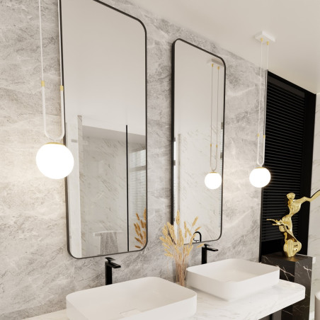 Lampa wisząca GLAM 1 WHITE/OPAL 1115/1 EMIBIG