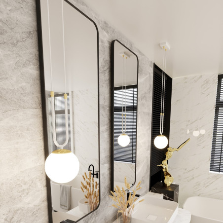 Lampa wisząca GLAM 1 WHITE/OPAL 1115/1 EMIBIG