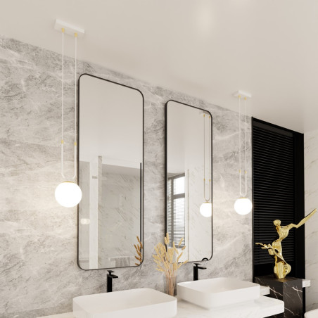 Lampa wisząca GLAM 1 WHITE/OPAL 1115/1 EMIBIG