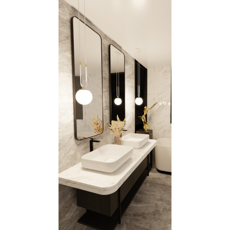 Lampa wisząca GLAM 1 WHITE/OPAL 1115/1 EMIBIG