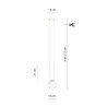 Lampa wisząca GLAM 1 WHITE/OPAL 1115/1 EMIBIG