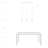 Lampa wisząca GLAM 3 WHITE/OPAL 1115/3 EMIBIG