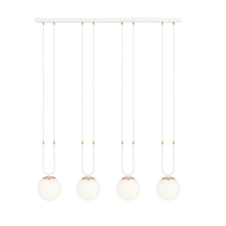 Lampa wisząca GLAM 4 WHITE/OPAL 1115/4 EMIBIG