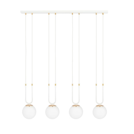 Lampa wisząca GLAM 4 WHITE/OPAL 1115/4 EMIBIG