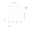 Lampa wisząca GLAM 4 WHITE/OPAL 1115/4 EMIBIG
