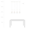 Lampa wisząca GLAM 4 WHITE/OPAL 1115/4 EMIBIG
