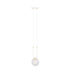 Lampa wisząca GLAM 1 WHITE/TRANSPARENT 1116/1 EMIBIG