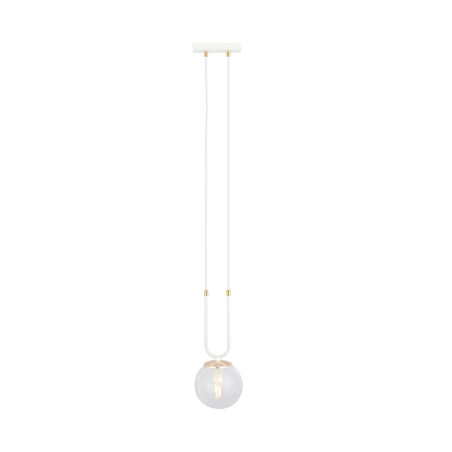 Lampa wisząca GLAM 1 WHITE/TRANSPARENT 1116/1 EMIBIG