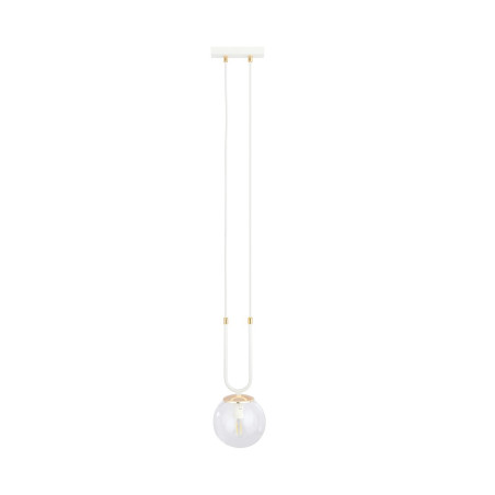 Lampa wisząca GLAM 1 WHITE/TRANSPARENT 1116/1 EMIBIG