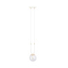 Lampa wisząca GLAM 1 WHITE/TRANSPARENT 1116/1 EMIBIG