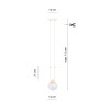 Lampa wisząca GLAM 1 WHITE/TRANSPARENT 1116/1 EMIBIG