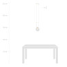 Lampa wisząca GLAM 1 WHITE/TRANSPARENT 1116/1 EMIBIG