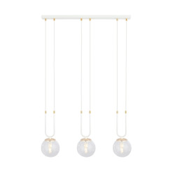 Lampa wisząca GLAM 3 WHITE/TRANSPARENT 1116/3 EMIBIG