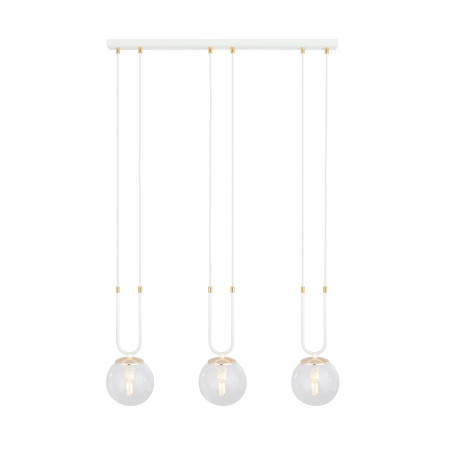 Lampa wisząca GLAM 3 WHITE/TRANSPARENT 1116/3 EMIBIG