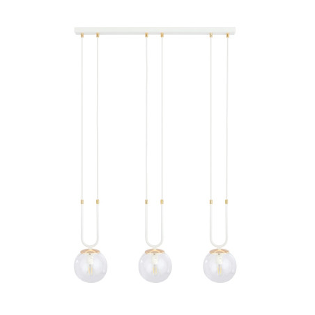 Lampa wisząca GLAM 3 WHITE/TRANSPARENT 1116/3 EMIBIG