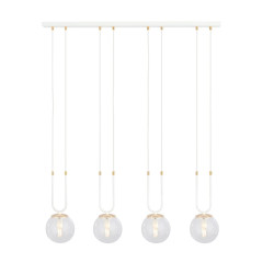 Lampa wisząca GLAM 4 WHITE/TRANSPARENT 1116/4 EMIBIG