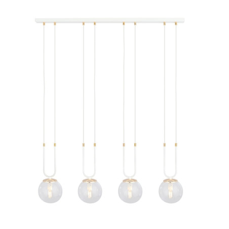 Lampa wisząca GLAM 4 WHITE/TRANSPARENT 1116/4 EMIBIG